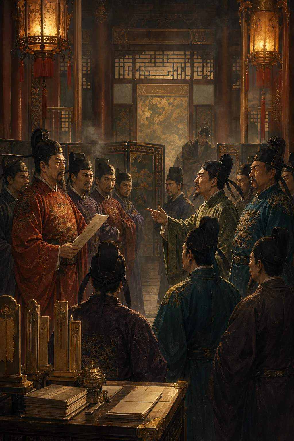 朋党的争吵场景图